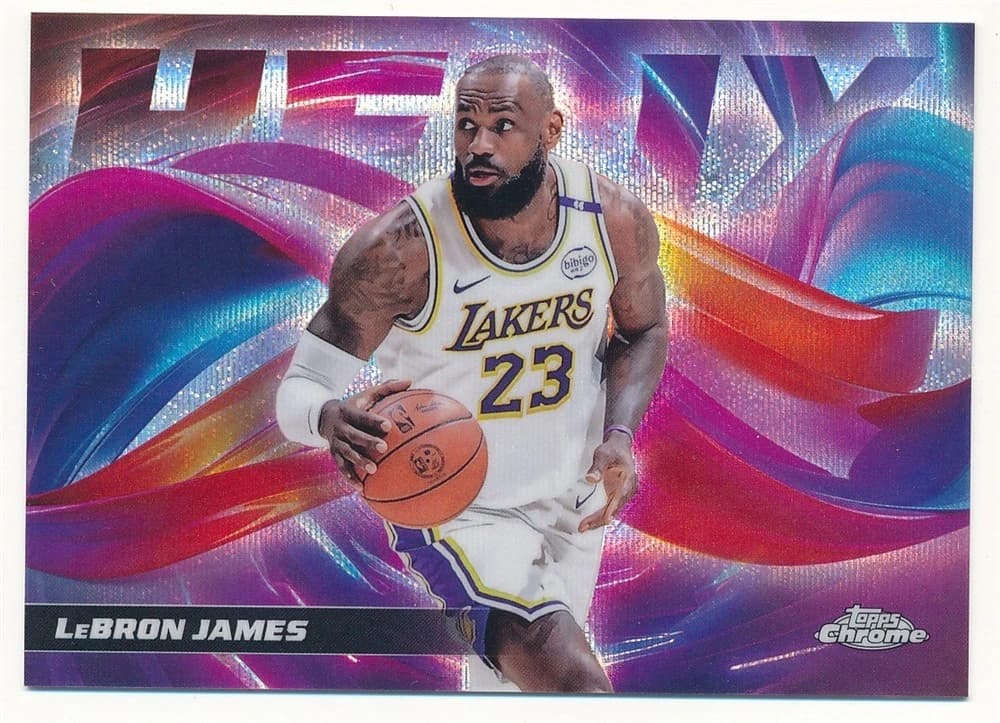 2025-26 Topps Chrome Helix Base LeBron James #1 exact clean example scan