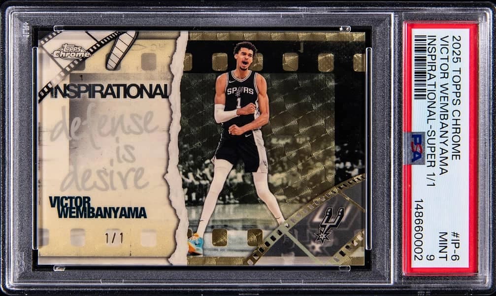 2025-26 Topps Chrome Inspirational SuperFractor Victor Wembanyama #IP-6 exact clean example scan