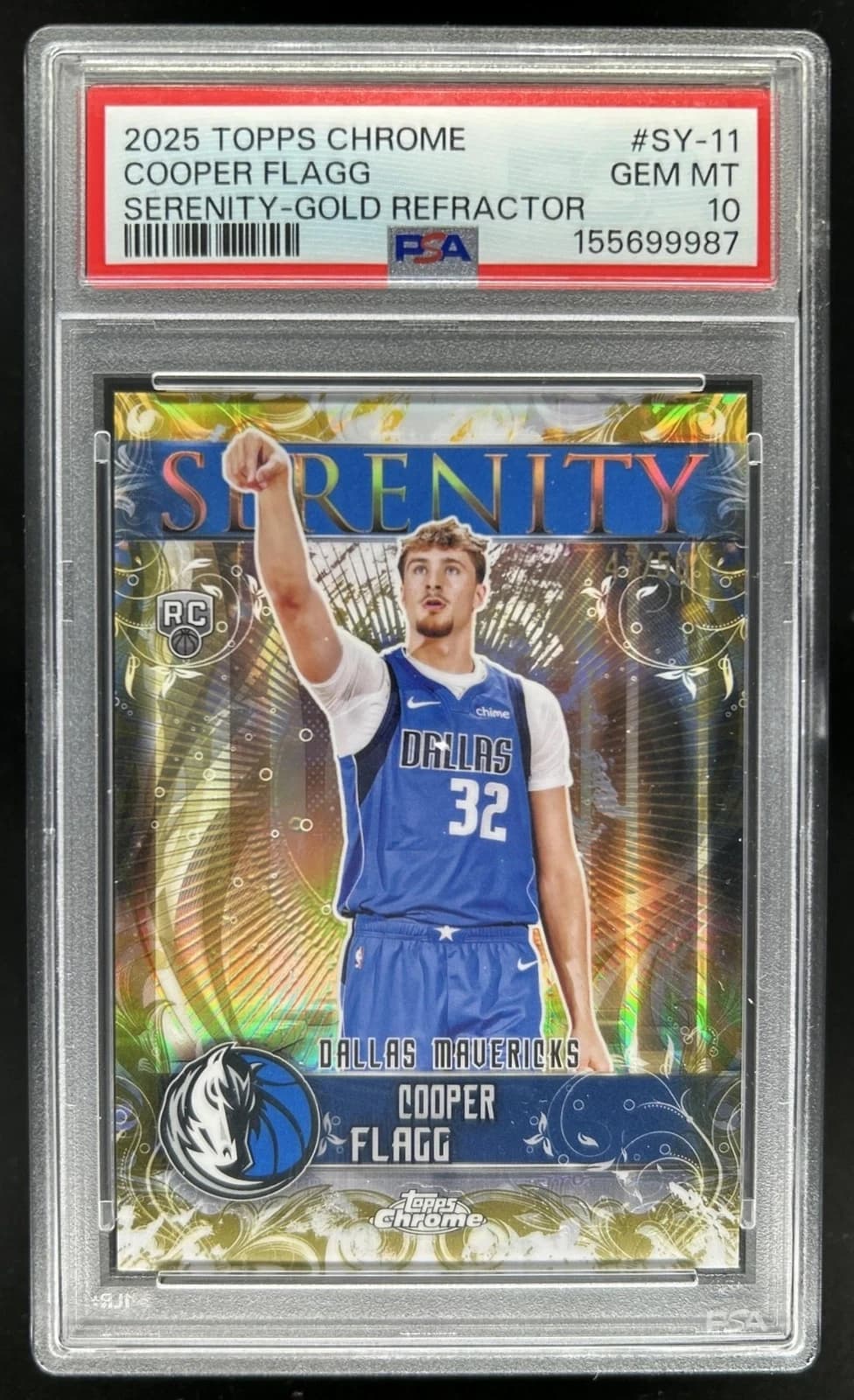 2025-26 Topps Chrome Serenity Gold Refractor Cooper Flagg exact clean example scan