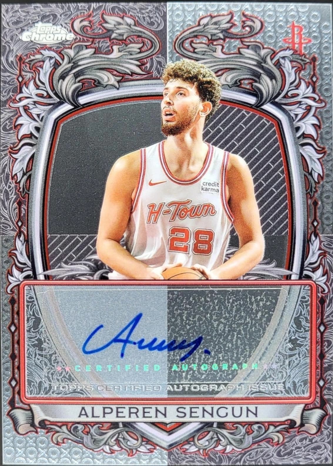 2025-26 Topps Chrome Signature Style Base Alperen Sengun exact clean example scan