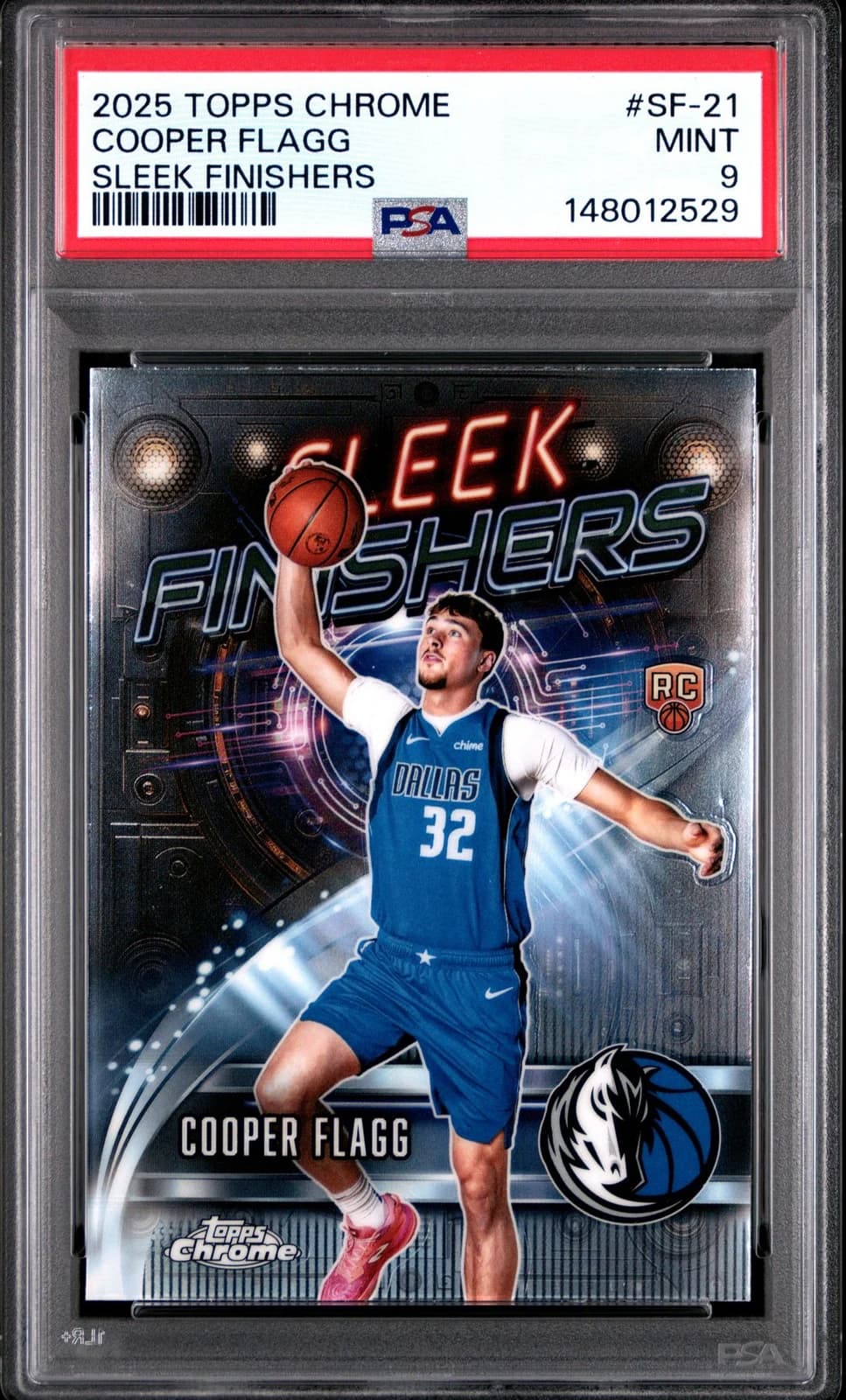 2025-26 Topps Chrome Sleek Finishers Base Cooper Flagg #SF-21 exact clean example scan