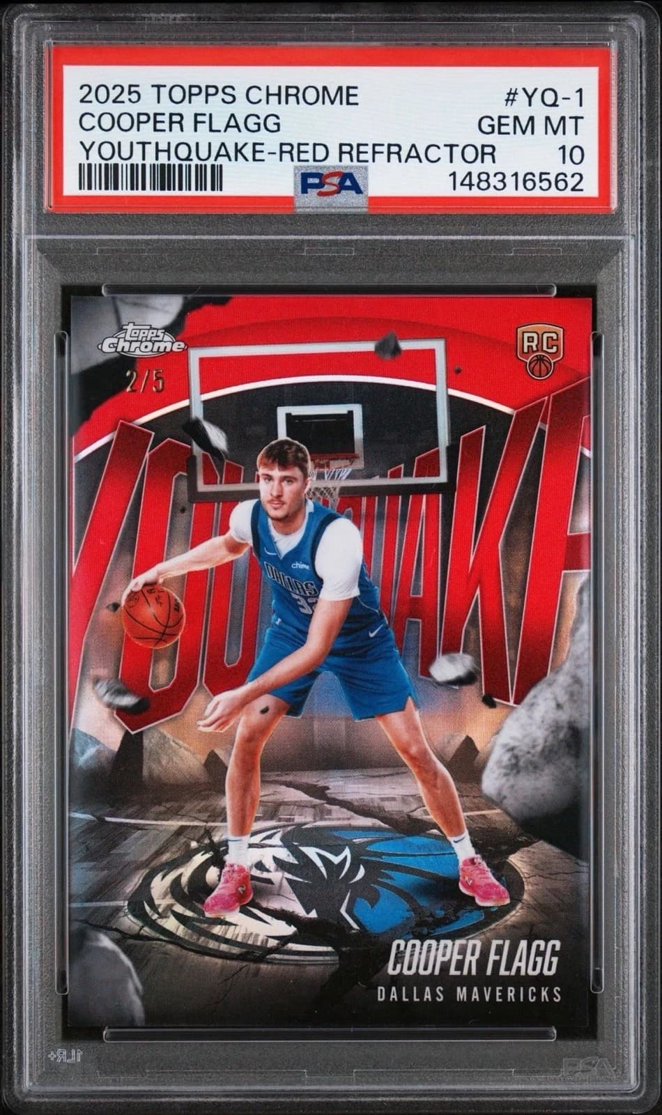2025-26 Topps Chrome Youthquake Red Refractor Cooper Flagg #YQ-1 exact clean example scan