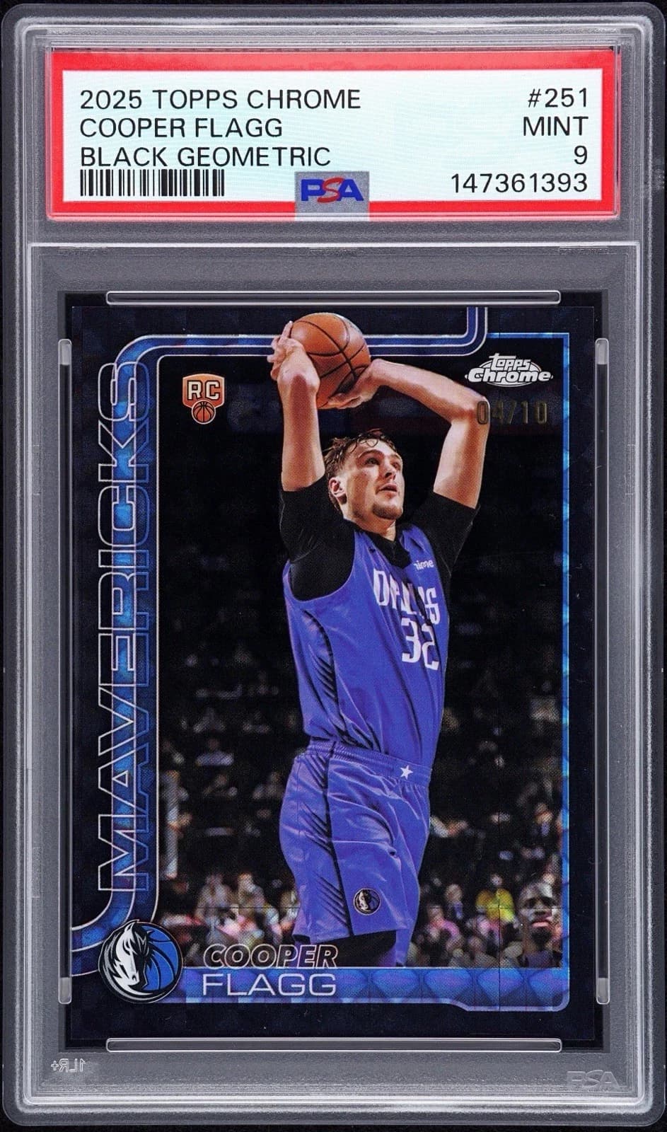 2025-26 Topps Chrome Black Geometric Refractor /10 exact example