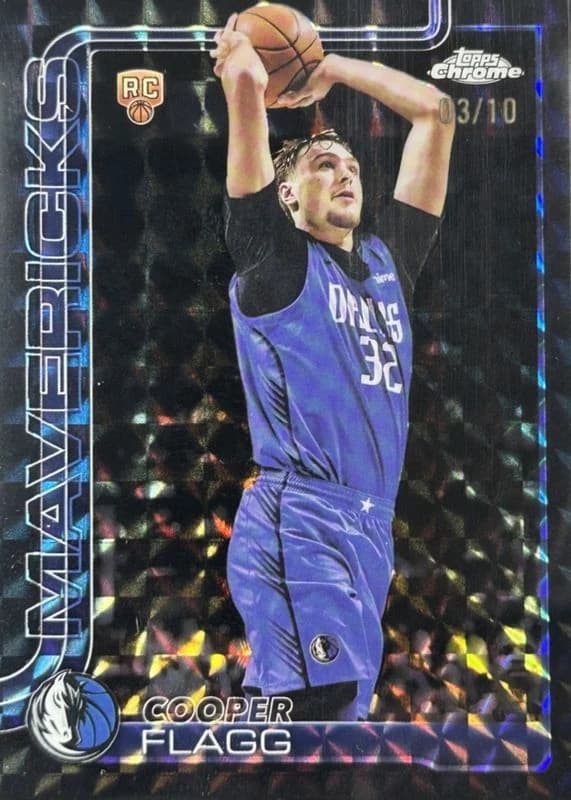 Cooper Flagg 2025-26 Topps Chrome Black Refractor /10 #251 exact example