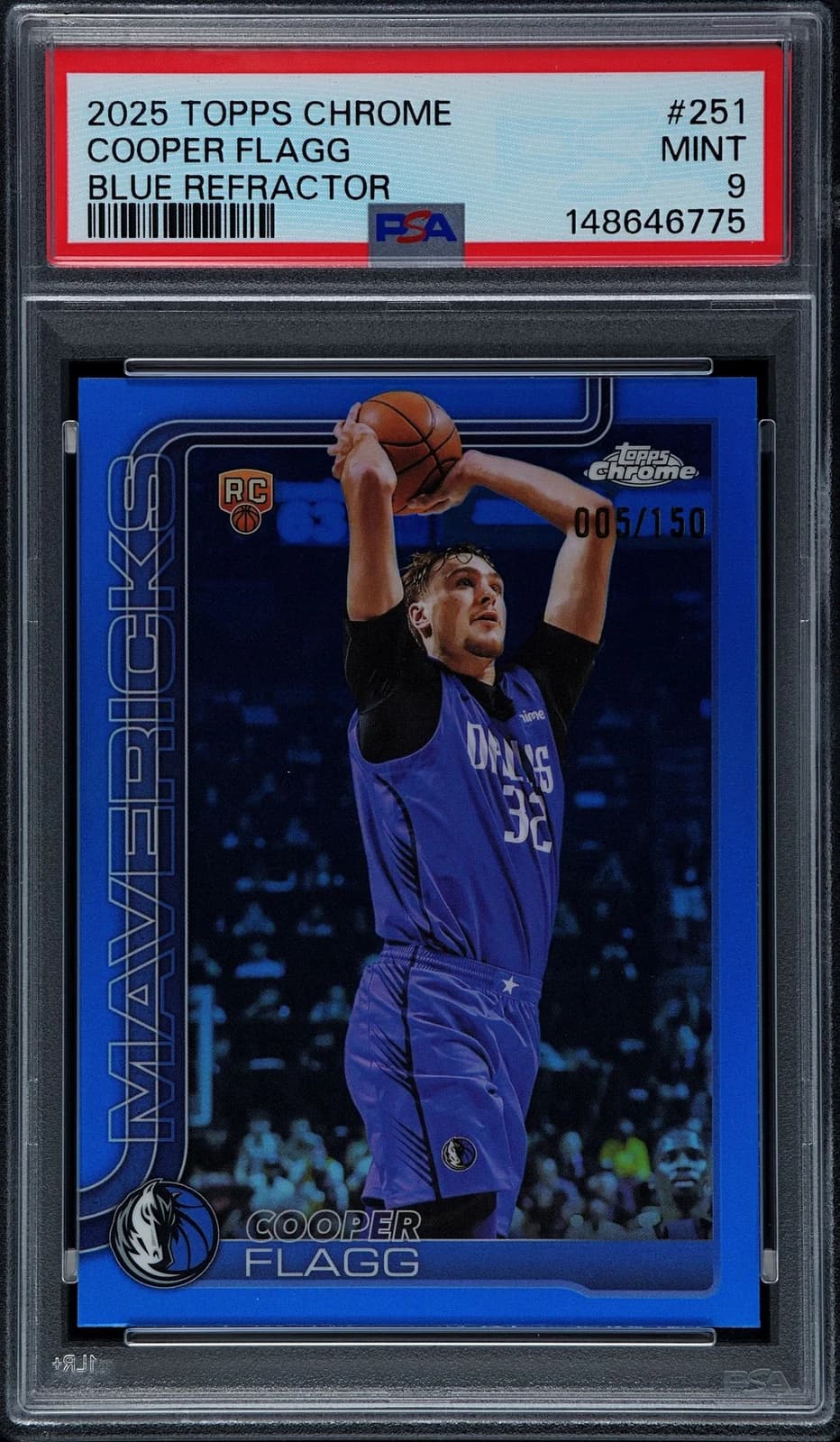Cooper Flagg 2025-26 Topps Chrome Blue Refractor /150 #251 example
