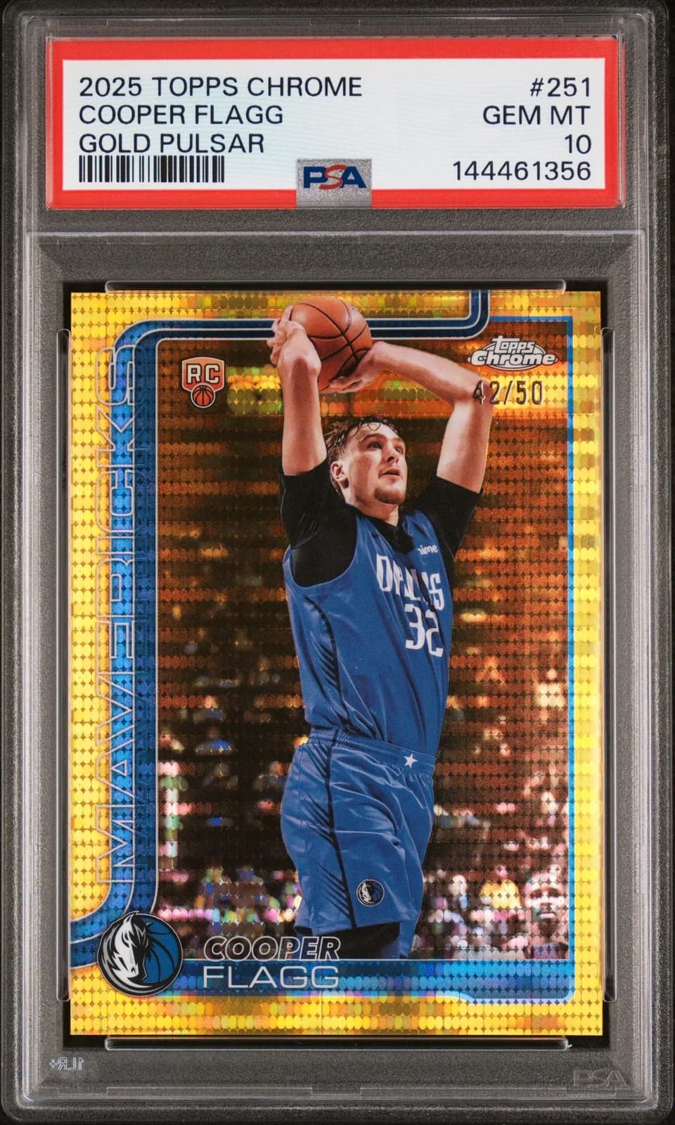 2025-26 Topps Chrome Gold Pulsar Refractor /50 exact example