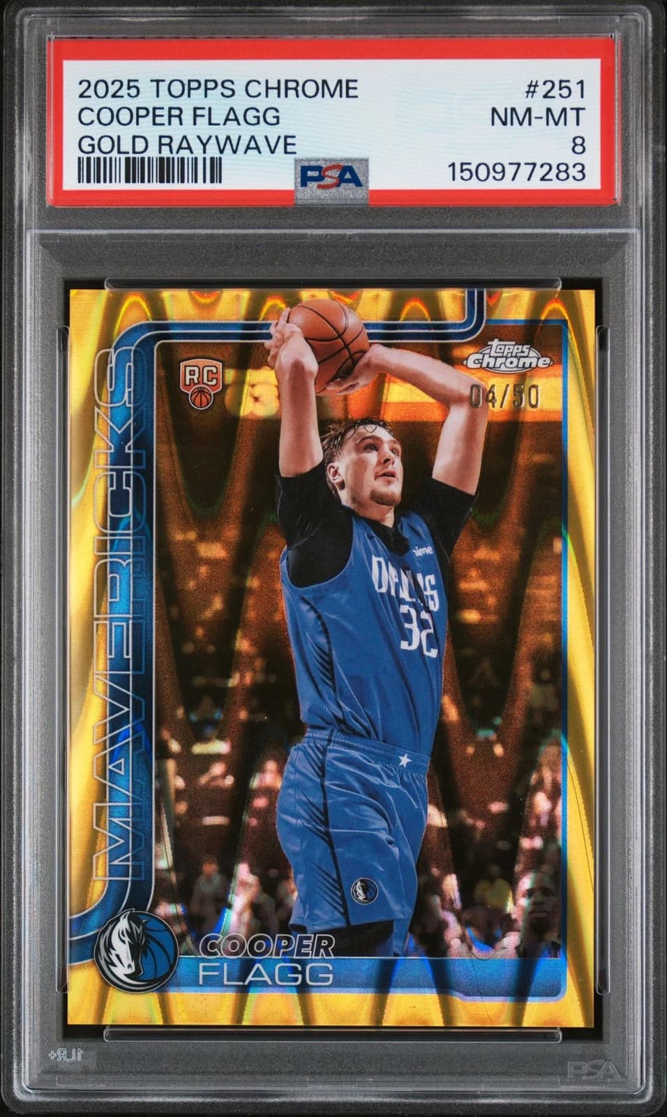 2025-26 Topps Chrome Gold RayWave Refractor /50 exact example