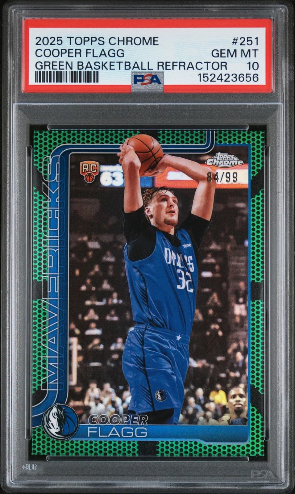 2025-26 Topps Chrome Green Basketball Refractor /99 exact example