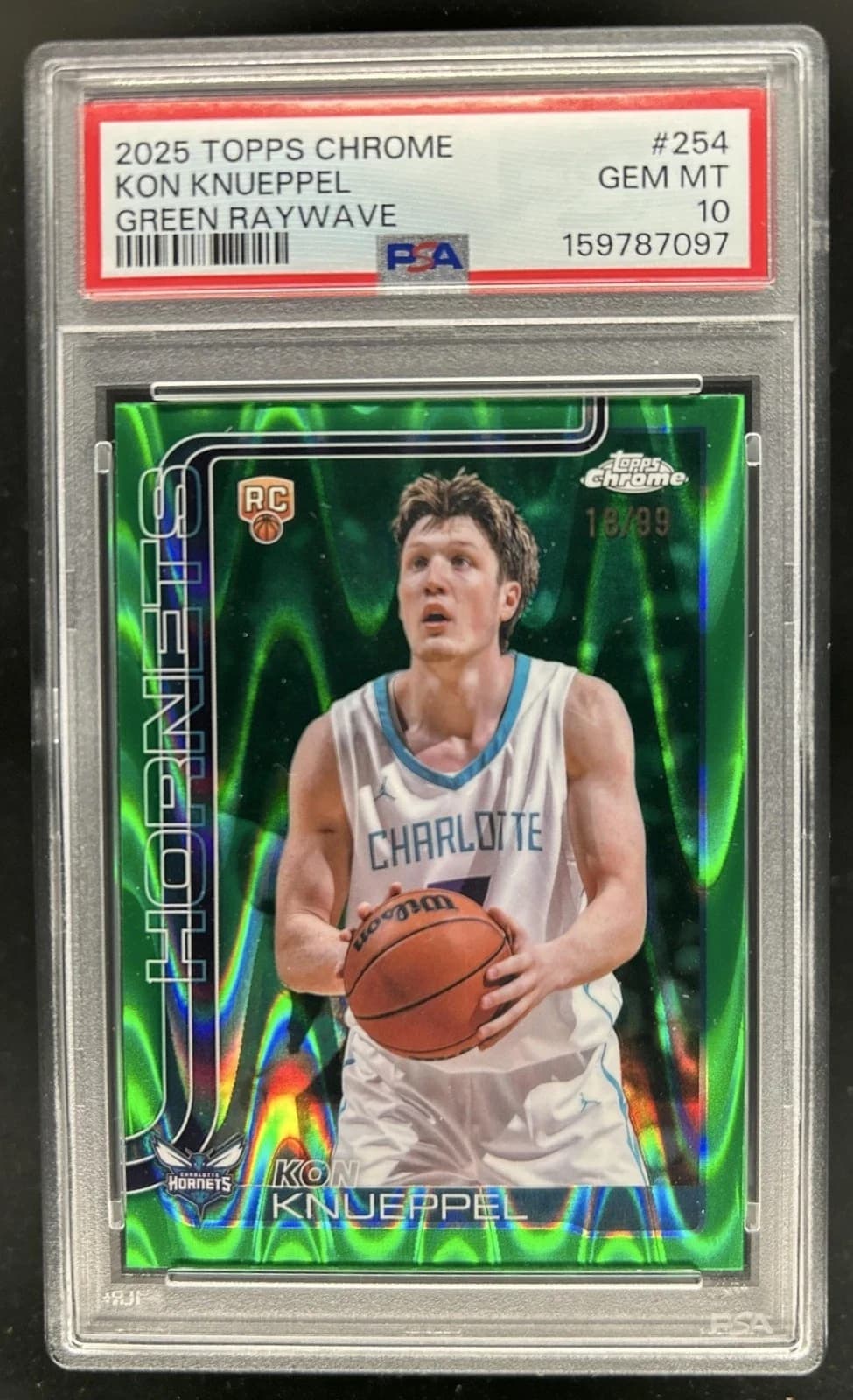 2025-26 Topps Chrome Green RayWave Refractor /99 exact example