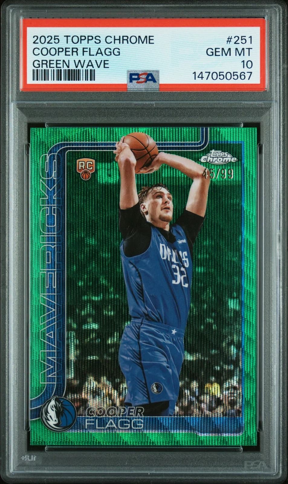 2025-26 Topps Chrome Green Wave Refractor /99 exact example