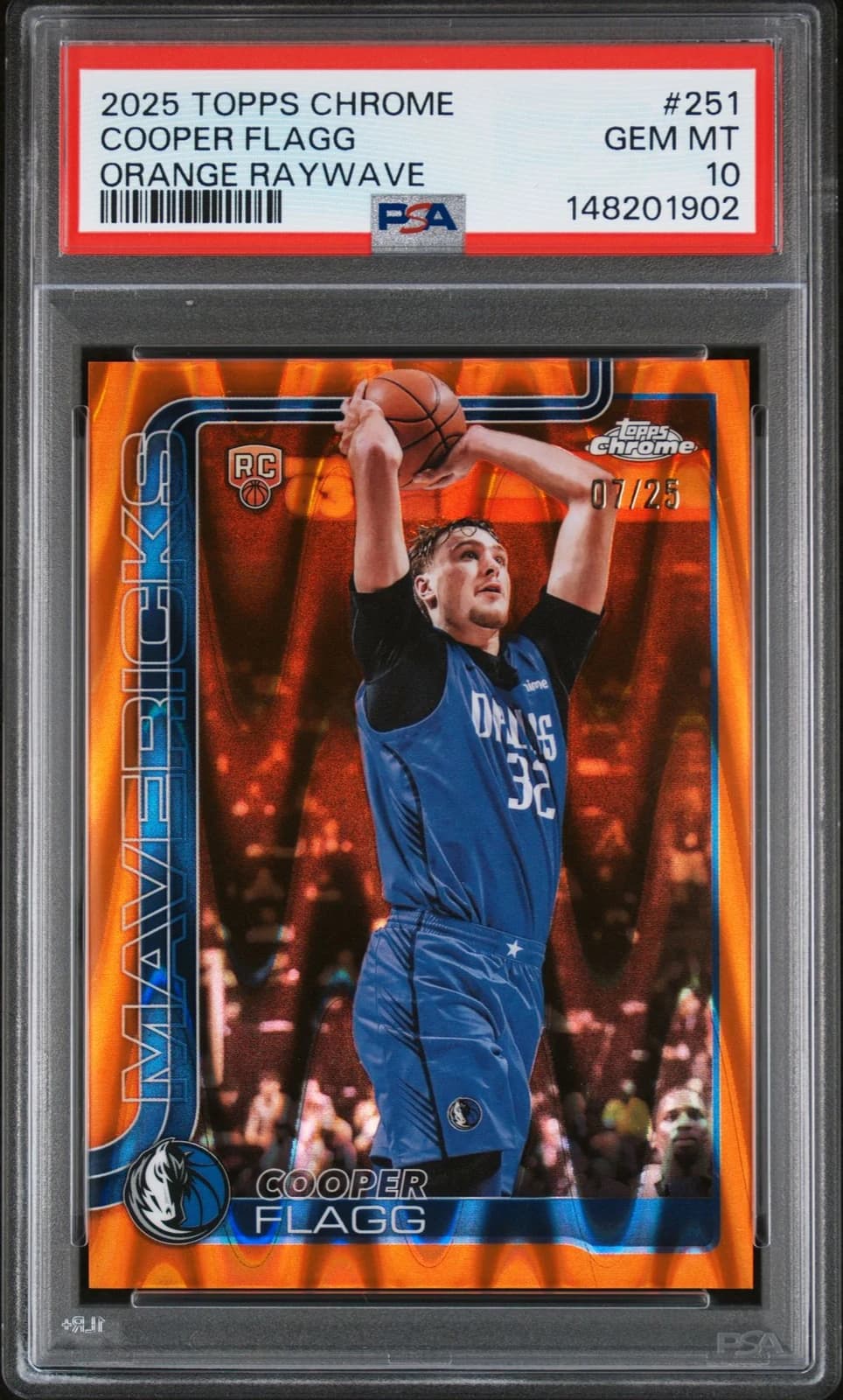 2025-26 Topps Chrome Orange RayWave Refractor /25 exact example