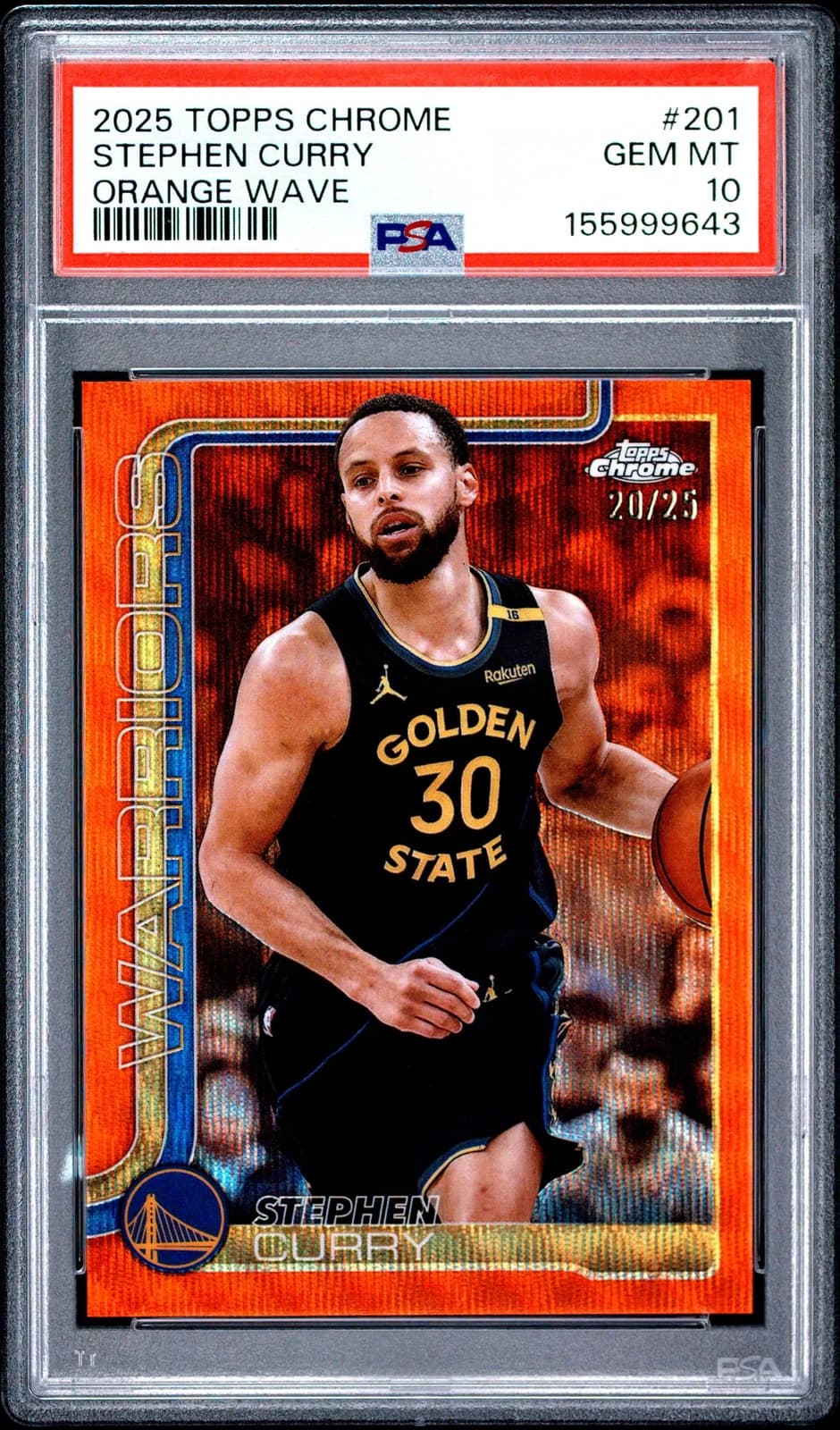 2025-26 Topps Chrome Orange Wave Refractor /25 exact example
