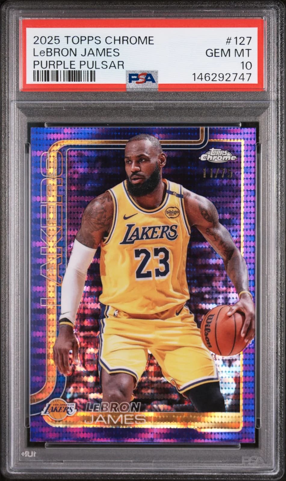 2025-26 Topps Chrome Purple Pulsar Refractor /75 exact example