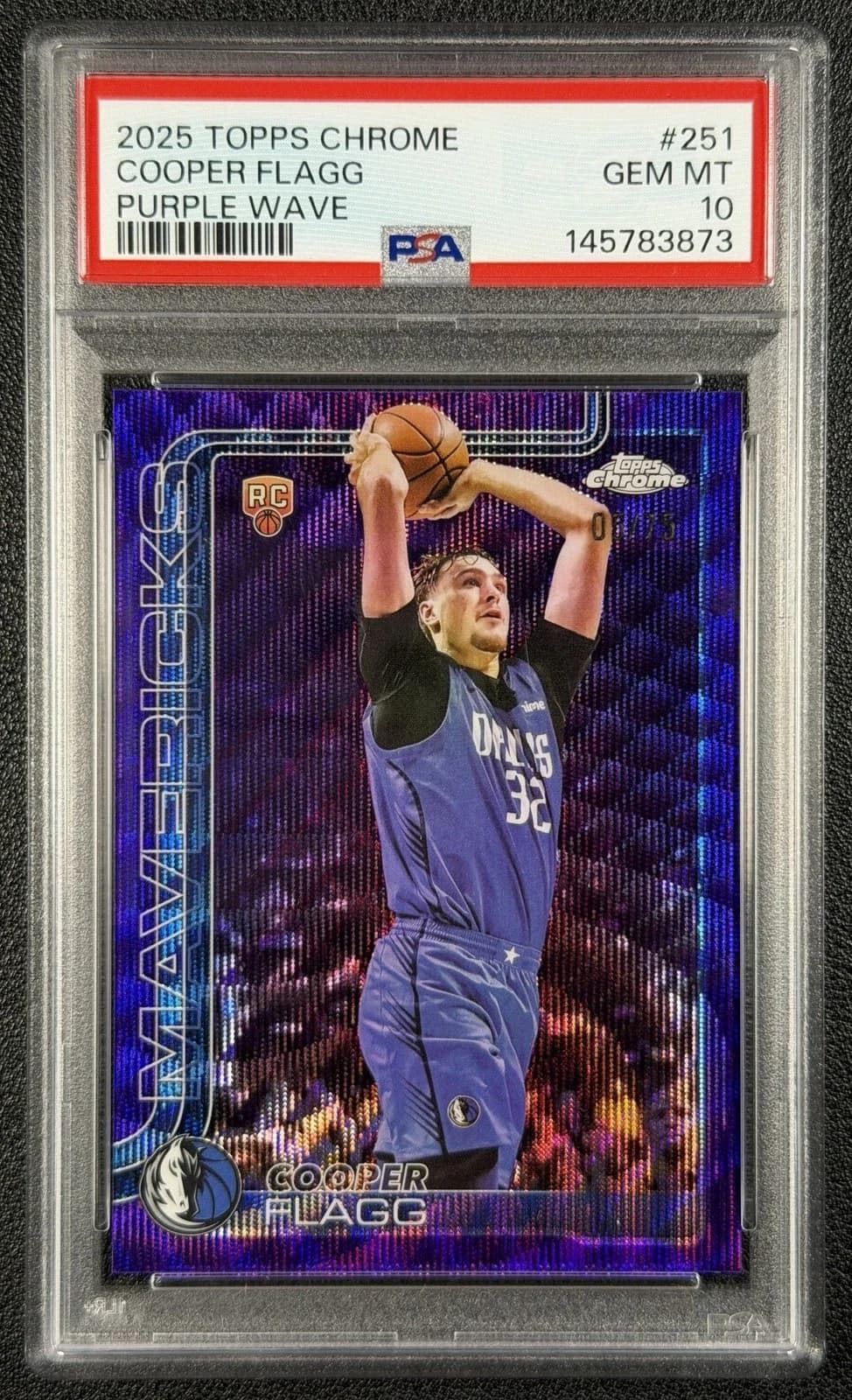 2025-26 Topps Chrome Purple Wave Refractor /75 exact example