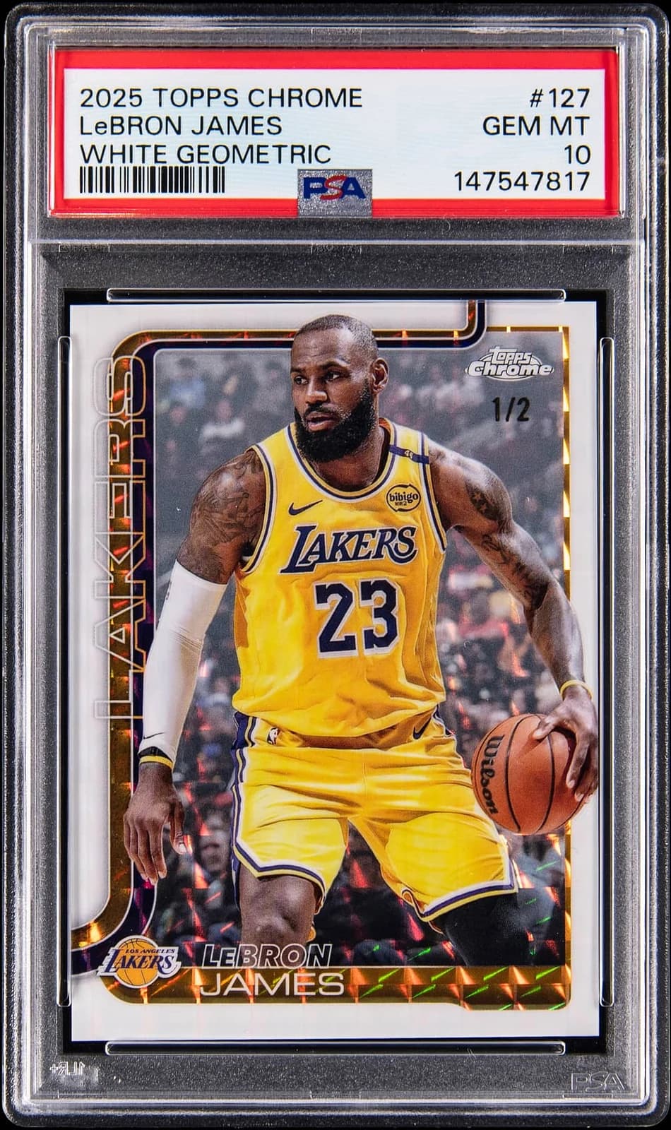 2025-26 Topps Chrome White Geometric Refractor /2 exact example