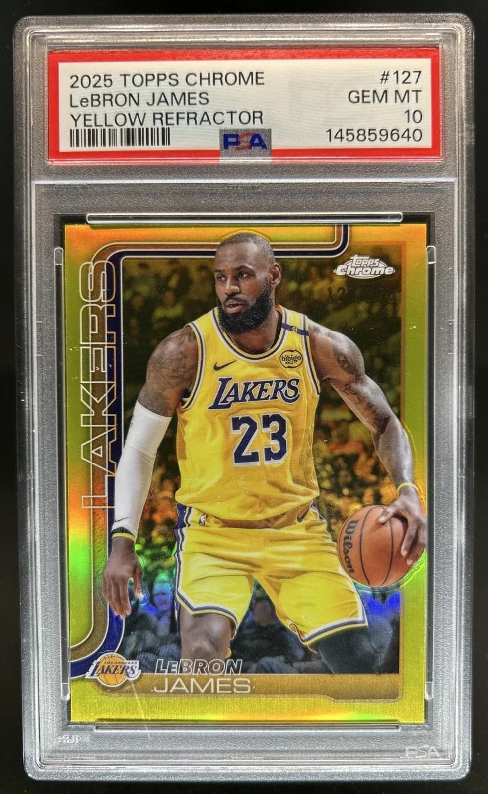 2025-26 Topps Chrome Yellow Refractor /275 exact example