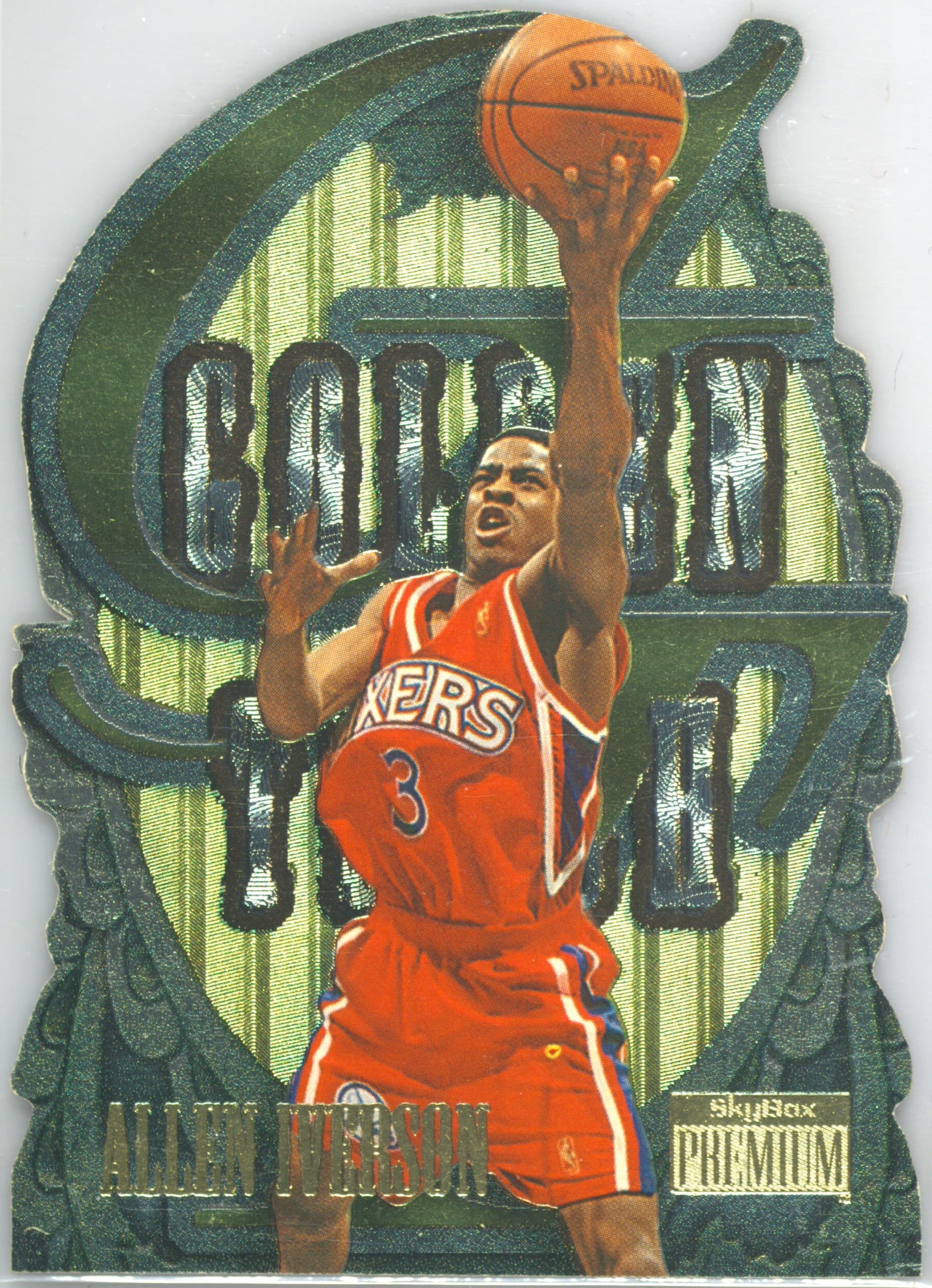 Allen Iverson 1996-97 SkyBox Premium Golden Touch #4 basketball card