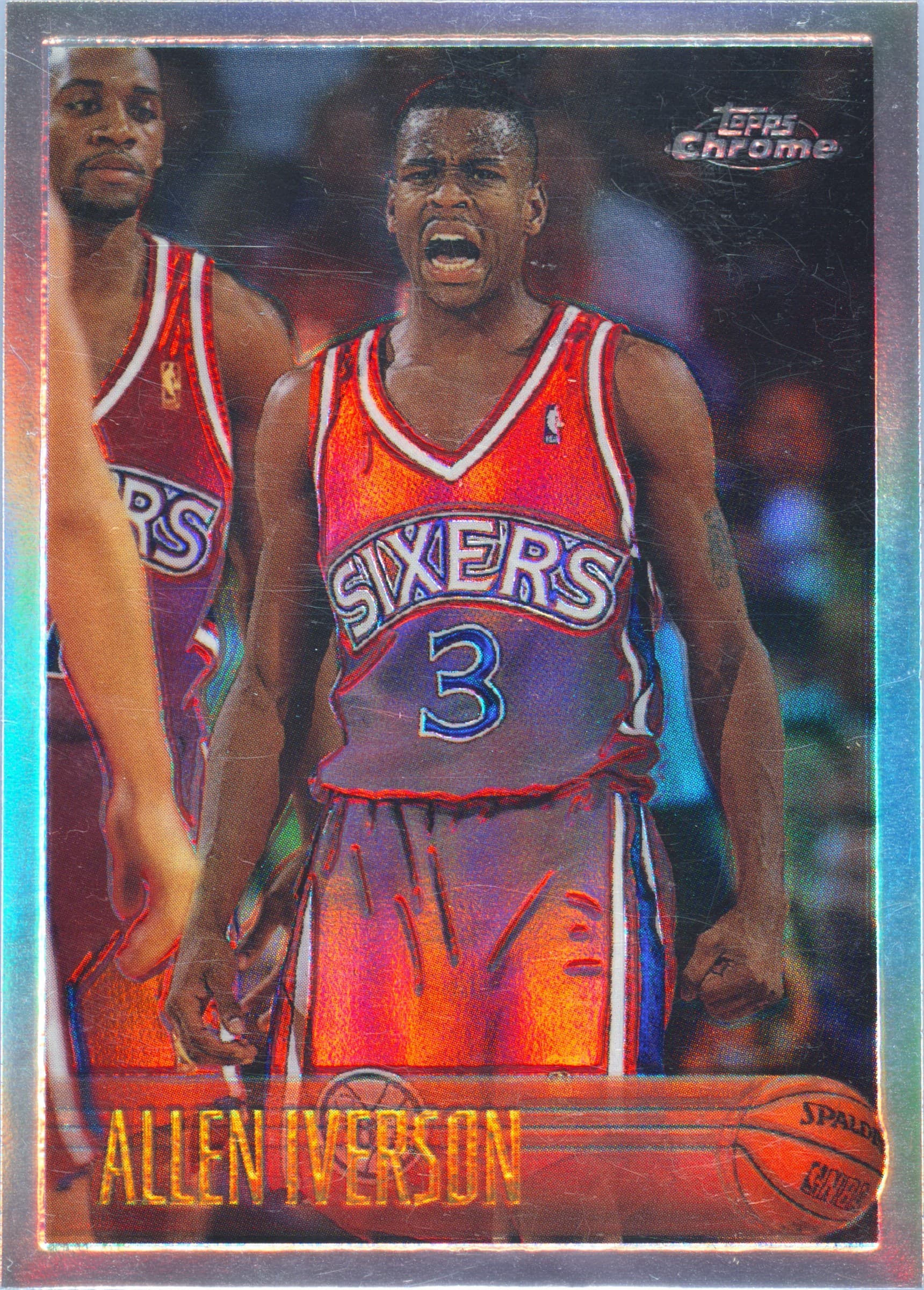 Allen Iverson 1996-97 Topps Chrome Refractor Rookie #171 basketball card