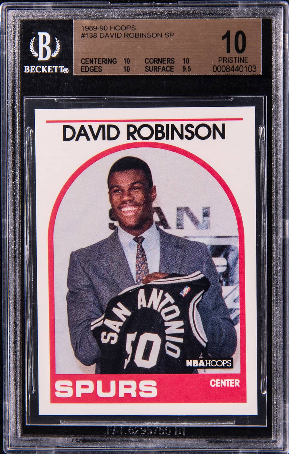 David Robinson 1989-90 Hoops David Robinson Rookie #138 basketball card