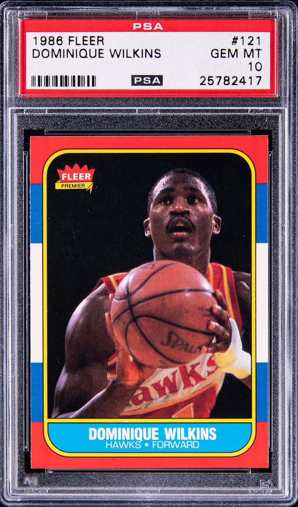 Dominique Wilkins 1986-87 Fleer Dominique Wilkins Rookie #121 basketball card