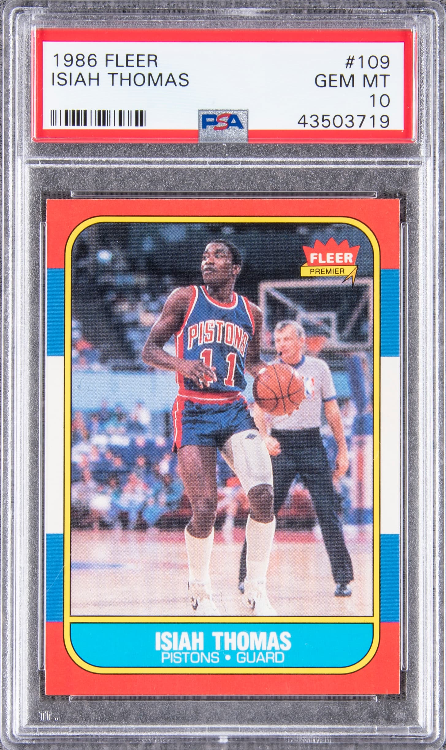 Isiah Thomas 1986-87 Fleer Isiah Thomas Rookie #109 basketball card
