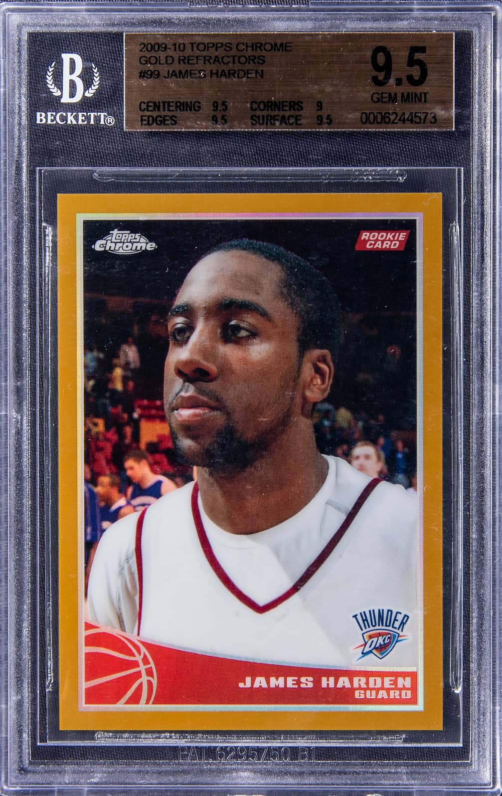 James Harden 2009-10 Topps Chrome James Harden Rookie basketball card