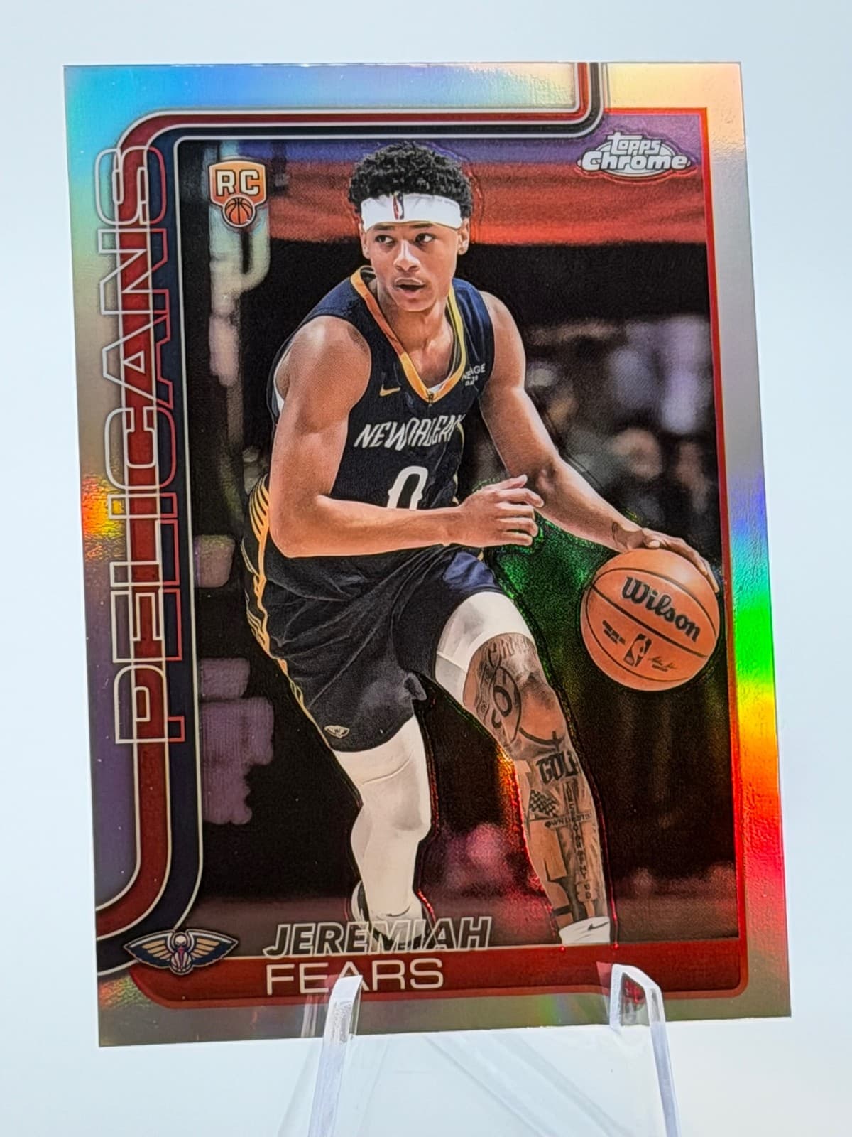 Jeremiah Fears 2025-26 Topps Chrome Rookie #257 basketball card