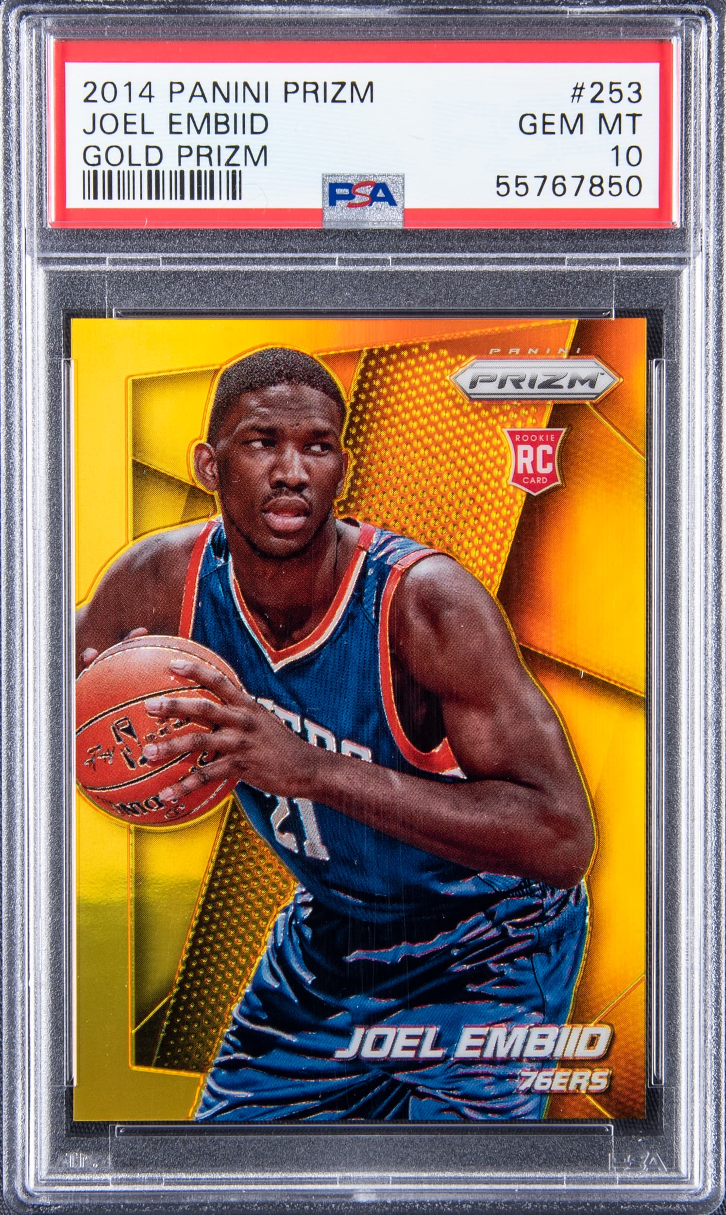 Joel Embiid 2014-15 Panini Prizm Joel Embiid Rookie #253 basketball card
