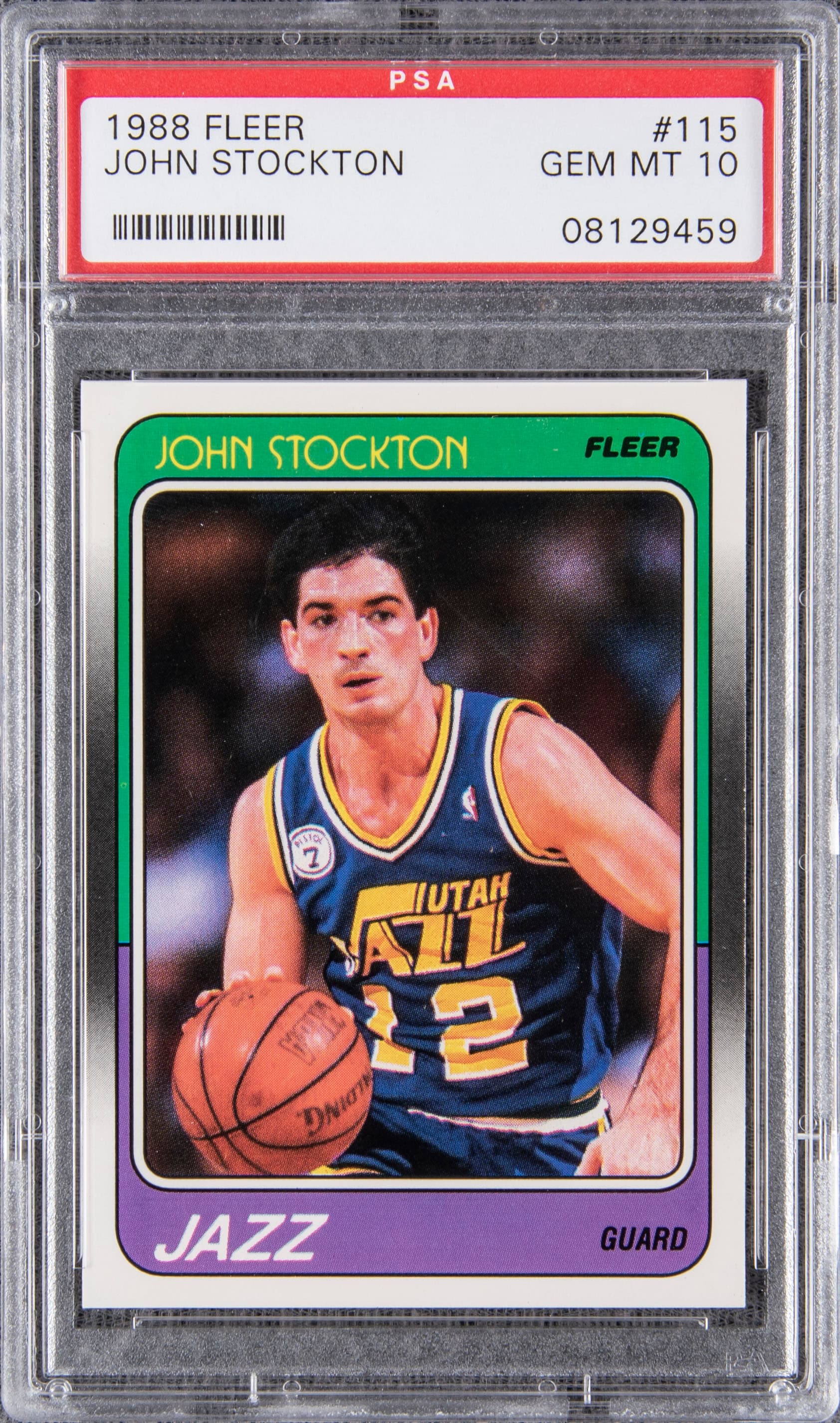 John Stockton 1988-89 Fleer John Stockton Rookie #115 basketball card
