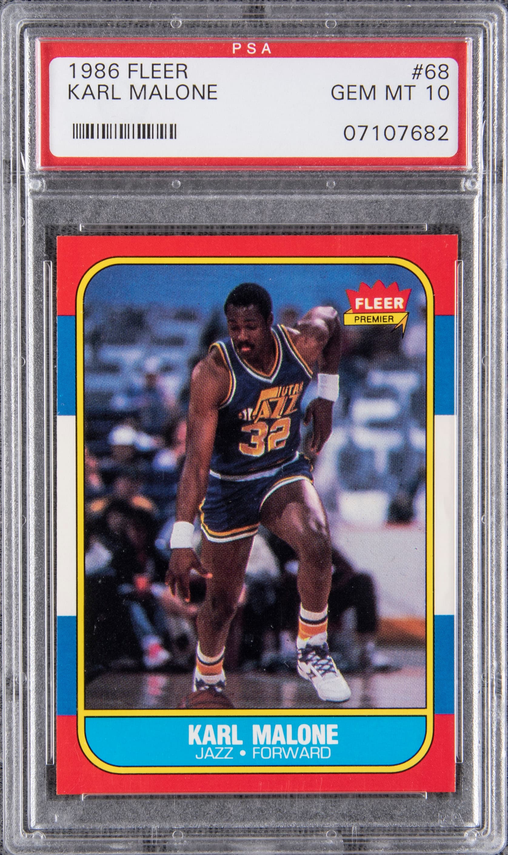 Karl Malone 1986-87 Fleer Karl Malone Rookie #68 basketball card