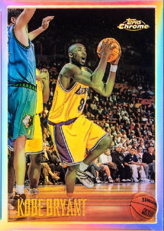 1996 Topps Chrome Kobe Bryant refractor rookie card