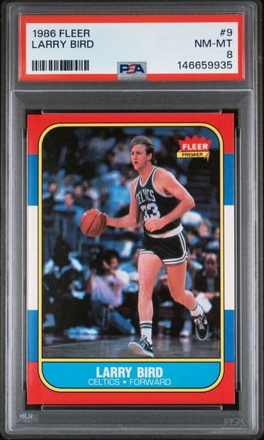 Larry Bird 1986-87 Fleer #9 PSA 8 basketball card