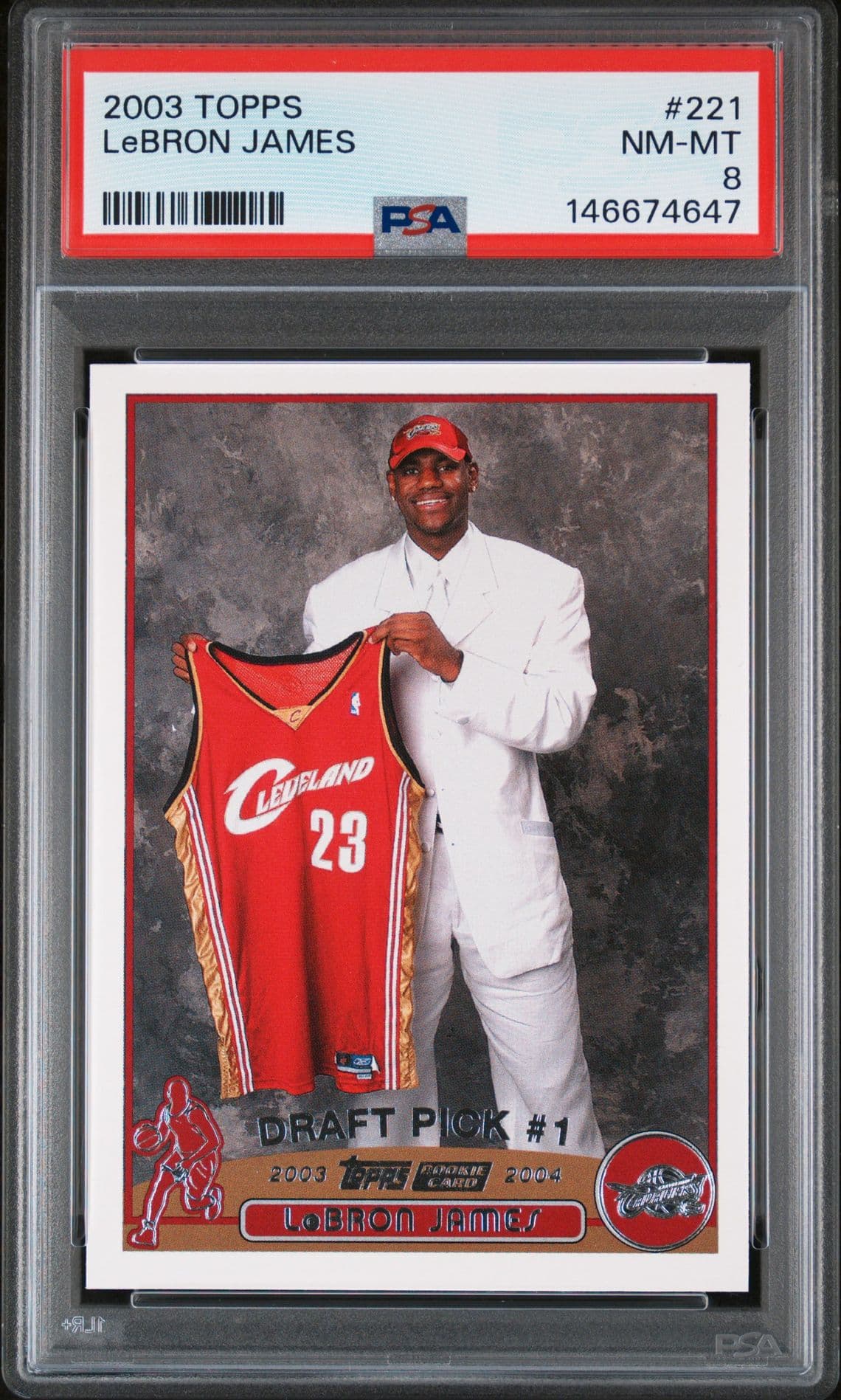 2003-04 Topps LeBron James Rookie #221 PSA 8 basketball card