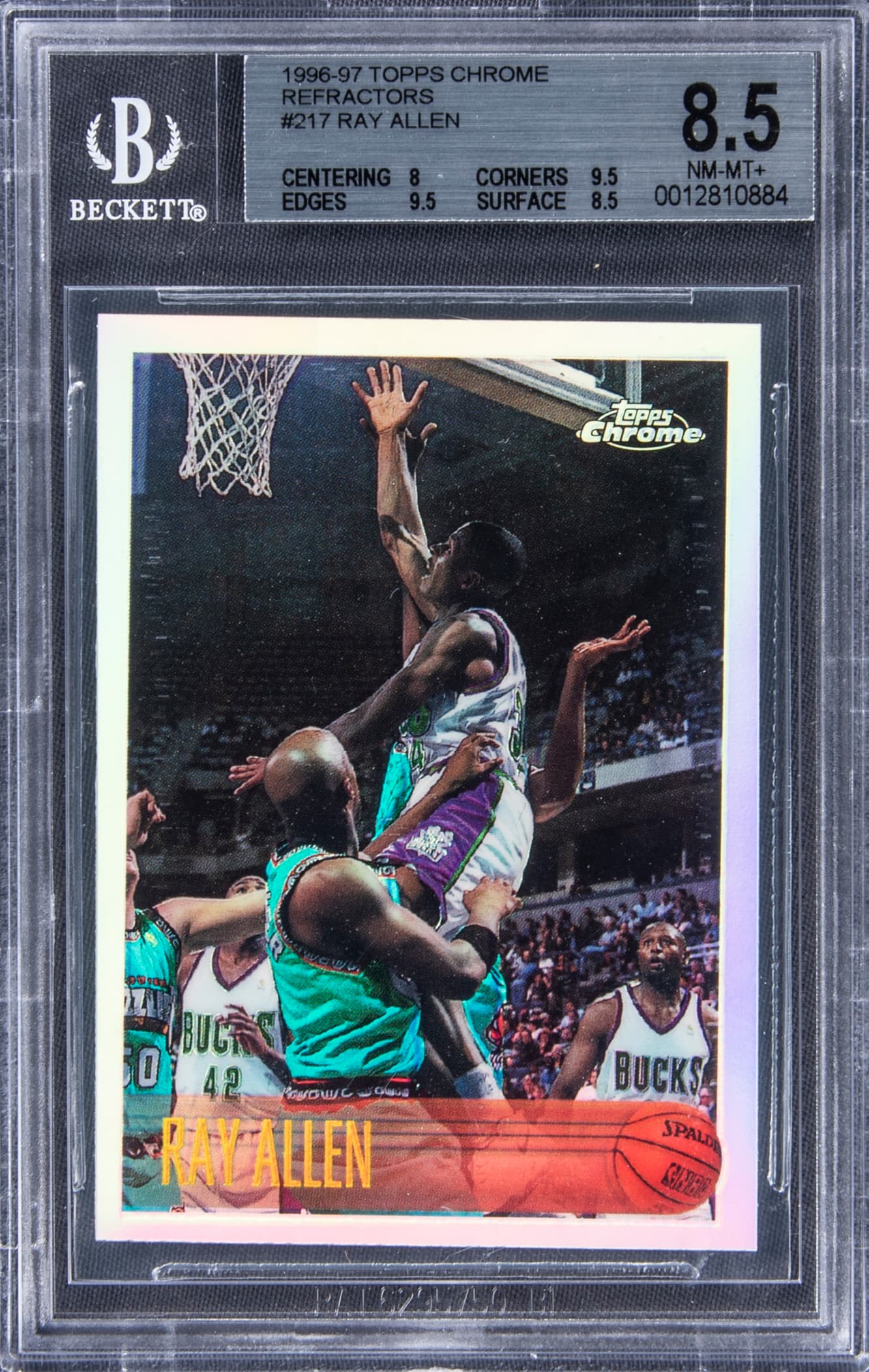 Ray Allen 1996-97 Topps Chrome Ray Allen Rookie basketball card