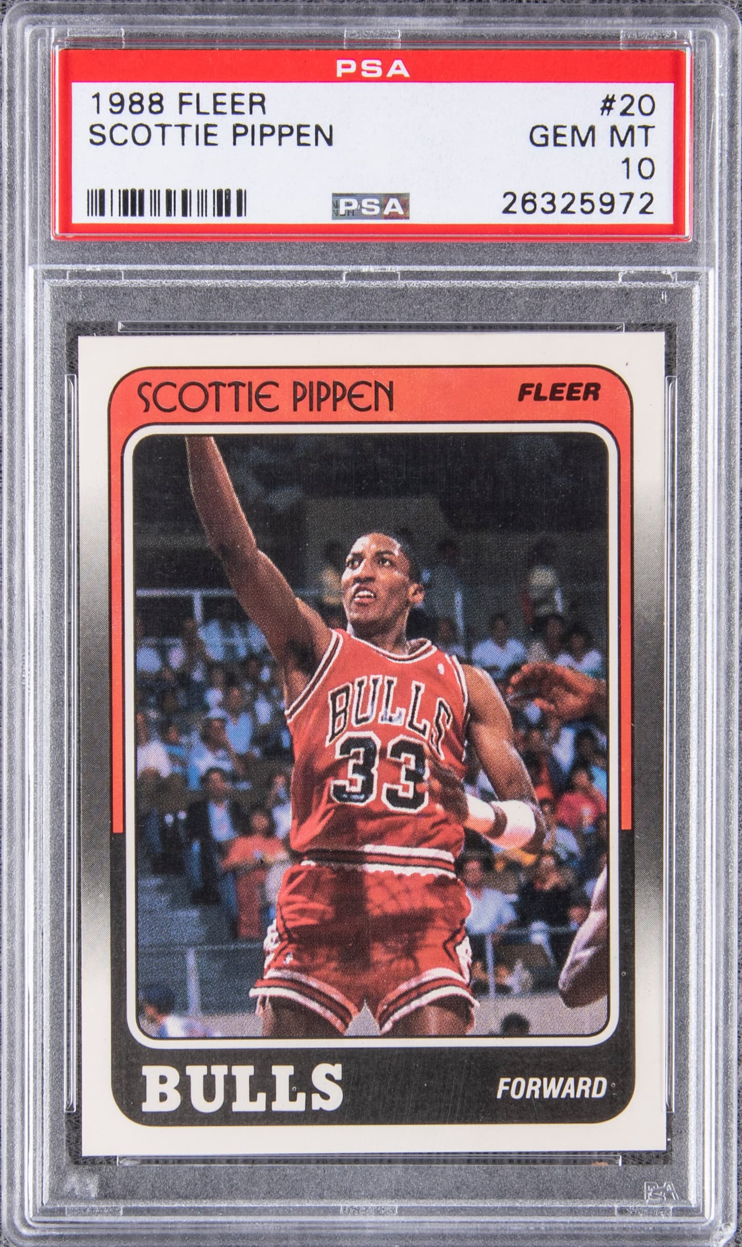 Scottie Pippen 1988-89 Fleer Scottie Pippen Rookie #20 basketball card