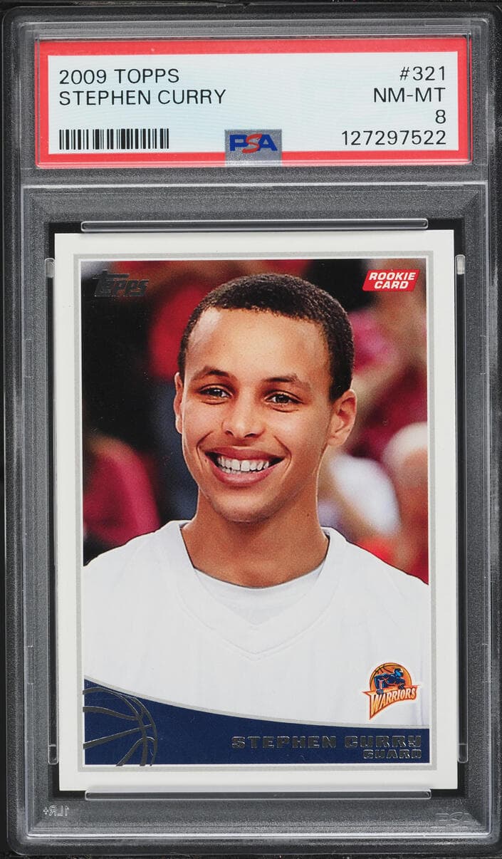 Steph Curry 2009-10 Topps Stephen Curry Rookie #321 PSA 8 basketball card