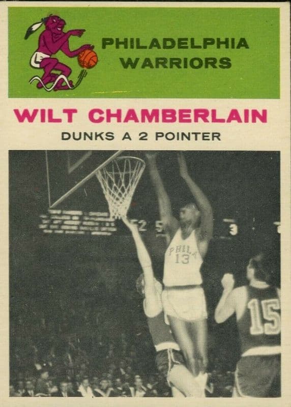 Wilt Chamberlain 1961-62 Fleer In Action #47 basketball card