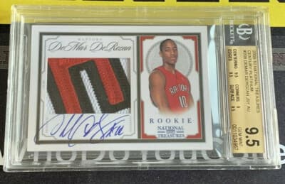 DeMar DeRozan 2009-10 National Treasures Demar Derozan Rc Rookie Patch Auto RPA /5 BGS 9.5 card sale
