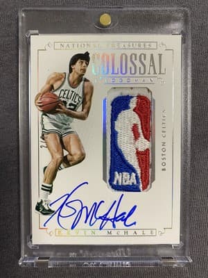 Kevin McHale 2014-15 Panini Flawless Colossal Logoman Auto Kevin McHale Celtics 2/2 card sale