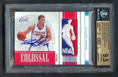 Blake Griffin 2009-10 BLAKE GRIFFIN LOGOMAN #4/5 NATIONAL TREASURES ROOKIE RC AUTO PATCH 1/1 card sale