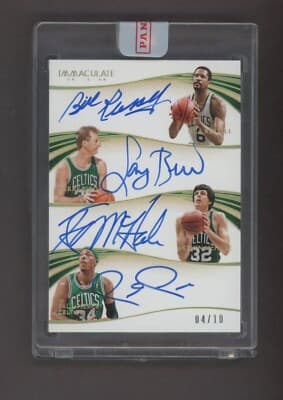 Kevin McHale 2019-20 Immaculate Bill Russell Larry Bird Kevin McHale HOF Paul Pierce AUTO /10 card sale