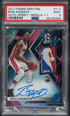 Bam Adebayo 2017 Bam Adebayo PSA 9 Spectra Auto Jersey Nebua Logoman #117 1/1 card sale