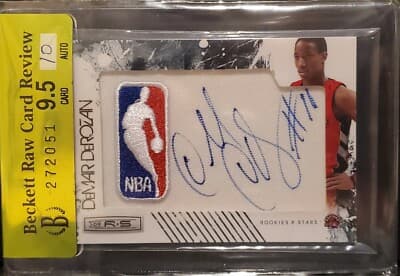 DeMar DeRozan 2009-10 Demar Derozan Rookies & Stars Logoman 1/1 Rookie RC Patch Auto BGS 9.5 card sale