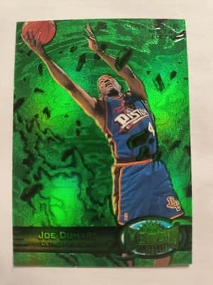 Joe Dumars 1997 Metal Universe Precious Metal Gems Green #56 Joe Dumars 005/100 RARE🔥 card sale