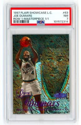 Joe Dumars 1997-98 Flair Showcase Legacy Masterpiece Row 1 Joe Dumars 1/1 1 of 1 PSA 7 HOF card sale