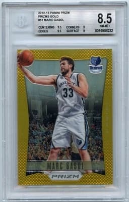 Marc Gasol 2012-13 Panini Prizm #51 Marc Gasol Gold Prizm /10 BGS 8.5 RARE HOF card sale