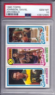 Nate Archibald PSA 10 1980-81 Topps - Nate Archibald Walter Davis John Johnson #33-4-230 POP 6 card sale