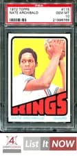 Nate Archibald 1972 TOPPS #115 NATE ARCHIBALD HOF POP 2 PSA 10 A3147095-768 card sale