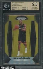 Bam Adebayo 2017-18 Panini Gold Prizm #51 Bam Adebayo RC Rookie 9/10 BGS 9.5 w/ 10 PRISTINE card sale