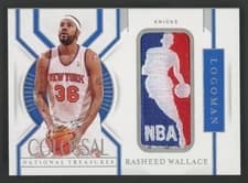 Rasheed Wallace 2020-21 National Treasures Rasheed Wallace GU LOGOMAN PATCH 1/1 One of One card sale